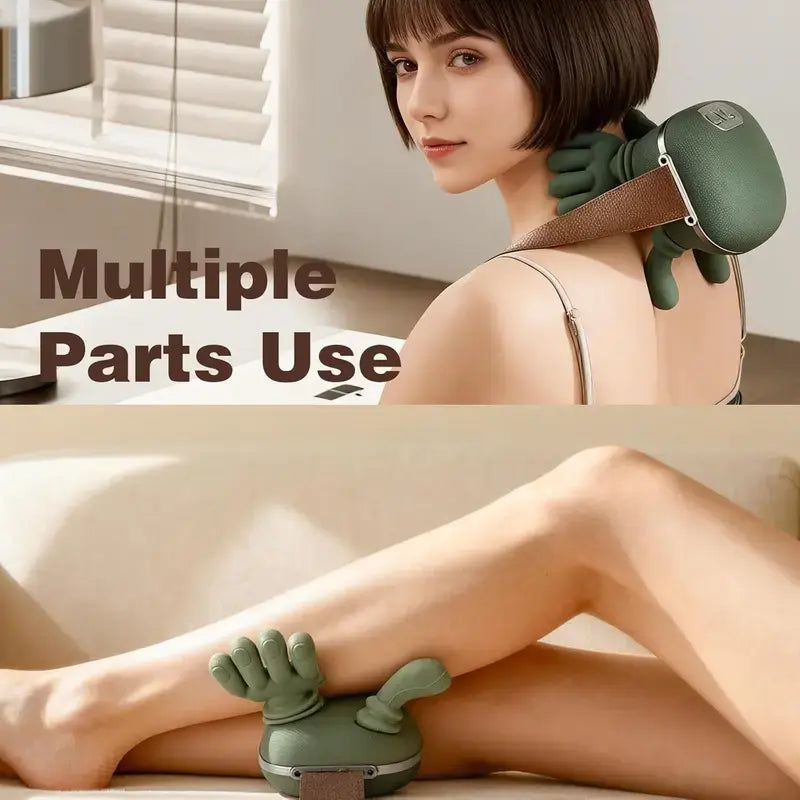 Aedwdpe Electric Bionic Hand Neck & Shoulder Massager - 3D Kneading, Heating, Rechargeable Battery Powered, Wireless, Portable, Adjustable Speed, Lightweight, Unisex, Multi-Area Deep Tissue Pain Relief, Easy Control, Sohochic